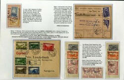 BOSNIA & HERZEGOVINA 1918-20 Exhibit collection (eight double pages), ...