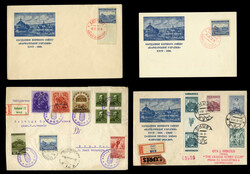 CARPATHO-UKRAINE (Mi.1) 1939 3k violet blue, four covers, including ...