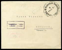 CARPATHO-UKRAINE 1945 cover (opened for display) used locally in ...