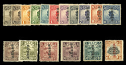 CHINA Sinkiang (1-16) 1915 1/2c-$1, complete set, h.r., some usual ...