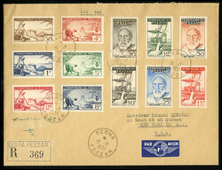 FEZZAN (2N12-23) 1951 complete set of 12, tied by 16 July, 1951 cds ...