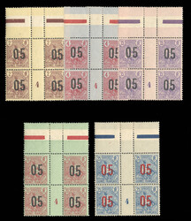 FRENCH COLONIES French Guinea (55-58,55c-58a) 1912 5c on 2c, 4c, 15c, ...
