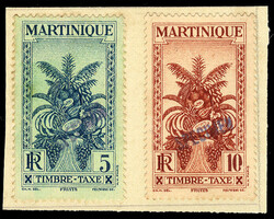 FRENCH COLONIES Martinique Postage Dues (J12-22S) 1933 Issue, ...