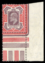 GREAT BRITAIN (137b) 1911 KEVII, 10p dull reddish purple & aniline ...