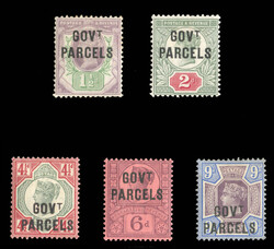 GREAT BRITAIN Officials (O31-35) 1887-92 Government Parcels, 1 ...
