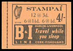 BRITISH COMMONWEALTH IRELAND (106a/110a) 1940 unexploded 5sh booklet, ...