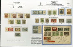 HUNGARY Western Hungary (1-88) 1921 Issues complete, exhibit (11 ...