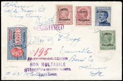 ITALY ITALIAN OFFICES IN CHINA - Tientsin 1922 (30 Nov) registered ...