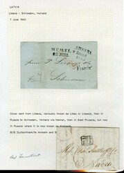 LATVIA 1772-1863 Stampless letters, selection of nine FLs, some ...