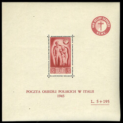 POLAND Polish 2nd Corps in Italy 1946 National Anthem souvenir sheets ...