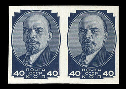 RUSSIA (619var) 1937 Definitives, 40k Lenin, imperforate horizontal ...