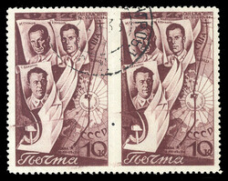 RUSSIA (640var) 1938 Second Trans-Polar Flight Moscow to San Jacinto, ...