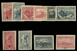 Armenia (334-43) 1922 surcharges in Gold Kopecks, complete set, l.h. ...