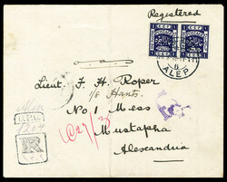 SYRIA Military Mail 1919 (26 Mar) registered cover mailed by a ...