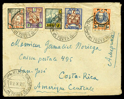 TANNU TUVA 1928 (22 Oct) cover from Kizil to San Jose, Costa Rica, ...