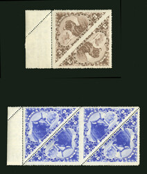 TANNU TUVA (68-69var) 1935 2t royal blue, 3t red brown, horizontal ...