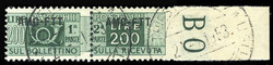 TRIESTE - ZONE A Parcel Post(Q23var) 1949-54 200L green, right sheet ...