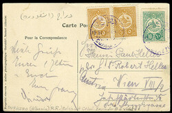 ALBANIA 1909 (19 Sep) picture postcard to Vienna, franked with ...