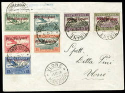 ALBANIA Air Post(C22-28) 1929 Kingdom of Albania overprints, complete ...