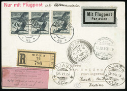 AUSTRIA Flight Covers 1929 (1 June) first flight card, registered to ...