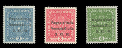 AUSTRIA Issued under Italian Occupation - Venezia Giulia (N15,16,19) ...