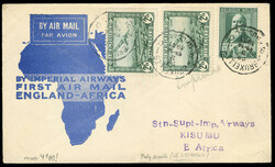 BELGIUM Flight Covers 1931 (28 Feb) First Flight England-Africa, ...