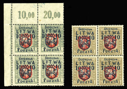 CENTRAL LITHUANIA (13-21) 1920 2m-10m on 15sk-3a surcharges, ...