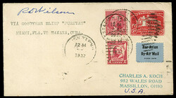 CUBA Zeppelin Flights 1932 (24 Feb) Goodyear Blimp "Puritan" flight ...