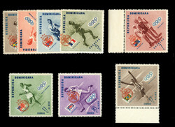 DOMINICAN REPUBLIC Semi-Postals (B6-10,CB4-6var) 1957 Lord ...