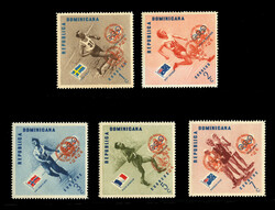 DOMINICAN REPUBLIC Semi-Postals (B6-10,CB4-6var) 1957 Lord ...