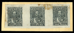 ECUADOR (23-30P) 1892 President Juan Flores, 1c-5s, three imperforate ...