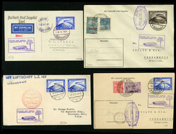 GERMANY Zeppelin Flights (Si.129) 1931 2nd SAF, group of four covers ...