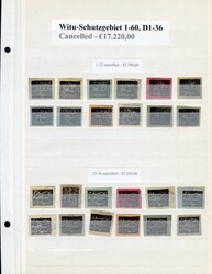 GERMAN COLONIES Witu Protectorate (Mi.1-60,D1-36) 1889 Issues ...