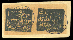 GERMAN COLONIES Witu Protectorate (Mi.45,var) 1889 1/4r black on ...