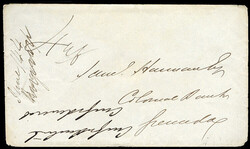 BRITISH COMMONWEALTH BARBADOS 1844 (26 June) cover with clearly ...