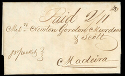 BRITISH COMMONWEALTH BRITISH GUIANA 1820 (1 Jan) FL from Berbice to ...