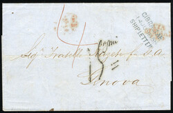 BRITISH COMMONWEALTH GIBRALTAR 1855 (14 July) FL to Genoa, with ...
