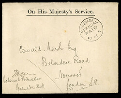 BRITISH COMMONWEALTH GRENADA 1905 (18 Dec) On His Majesty's Service ...