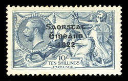 BRITISH COMMONWEALTH IRELAND (SG 66a) 1922 10sh blue, without accent ...