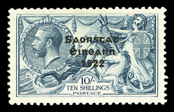 BRITISH COMMONWEALTH IRELAND (SG 88a,var) 1927 10sh dull gray blue, ...