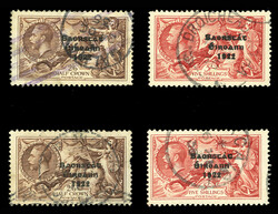 BRITISH COMMONWEALTH IRELAND (SG 99a,100a) 1935 2sh6p chocolate, 5sh ...