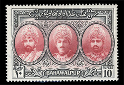 BRITISH COMMONWEALTH PAKISTAN - Bahawalpur (2-15, O7-10) 1948 3p-10r, ...