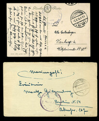 LATVIA Libau Flight Covers 1916-18 (6 June) picture postcard with ...