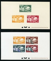 MONACO 1949 UPU, complete set of seven epreuves deluxe, also three ...