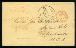 NETHERLANDS COLONIES Netherlands Indies 1862 (Sep) stampless cover ...