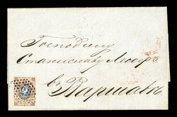 POLAND 1858 (20 May) outer FL from Moscow to Warszawa, franked with ...