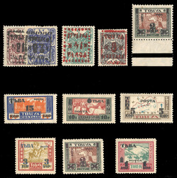 TANNU TUVA (11-14,39-34,30var) 1927 surcharges, complete sets, also ...