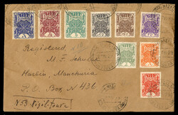 TANNU TUVA 1929 (27 Apr) registered cover from Kizil to Harbin, ...