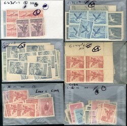 LARGE LOTS AND COLLECTIONS CUBA Air Post (C146-46,C235-37) 1956 Birds ...
