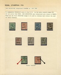 LARGE LOTS AND COLLECTIONS ETHIOPIA 1901-08 Menelik II and Lion of ...